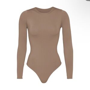 NWT Skims Long Sleeve Brown Bodysuit